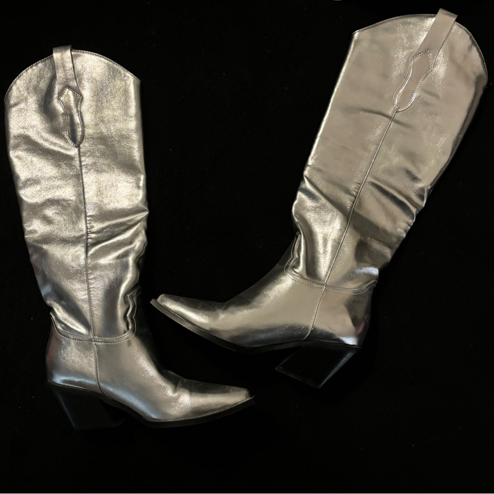 Silver/ Metallic Billini Boots Size 8
